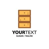 Safe Cabinet Closet Cupboard Business Logo Template Flat Color vector