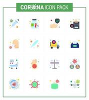 Coronavirus Precaution Tips icon for healthcare guidelines presentation 16 Flat Color icon pack such as healthcare cough hand cigarette no viral coronavirus 2019nov disease Vector Design Elements