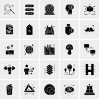 25 iconos de negocios universales vector ilustración de icono creativo para usar en proyectos relacionados con la web y dispositivos móviles