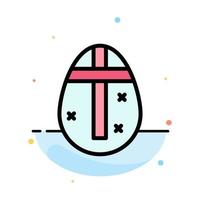 Easter Egg Egg Holiday Holidays Abstract Flat Color Icon Template vector