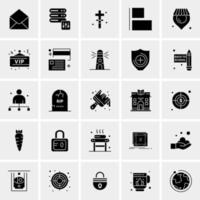 25 iconos de negocios universales vector ilustración de icono creativo para usar en proyectos relacionados con la web y dispositivos móviles