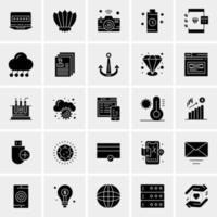 25 iconos de negocios universales vector ilustración de icono creativo para usar en proyectos relacionados con la web y dispositivos móviles