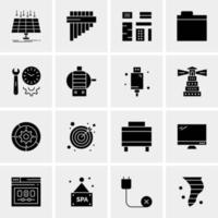 16 iconos de negocios universales vector ilustración de icono creativo para usar en proyectos relacionados con la web y dispositivos móviles