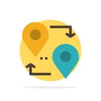 Location Map Pointer Travel Abstract Circle Background Flat color Icon vector