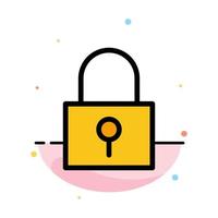 Lock Password Password Lock Secure Password Abstract Flat Color Icon Template vector