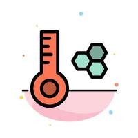 Temperature Temperature Meter Thermometer Abstract Flat Color Icon Template vector