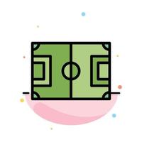 Field Football Game Pitch Soccer Abstract Flat Color Icon Template vector