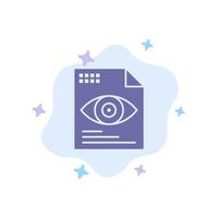 File Text Eye Computing Blue Icon on Abstract Cloud Background vector