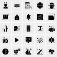 25 iconos de negocios universales vector ilustración de icono creativo para usar en proyectos relacionados con la web y dispositivos móviles