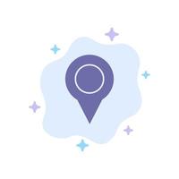 ubicación mapa marcador pin icono azul sobre fondo de nube abstracta vector