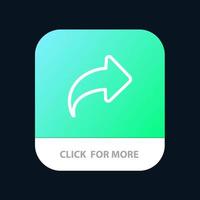 Arrow Direction Right Forward Mobile App Button Android and IOS Line Version vector