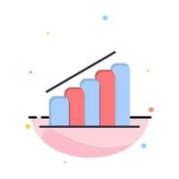 Chart Progress Report Analysis Abstract Flat Color Icon Template vector