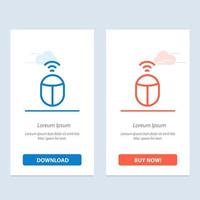 Mouse Wifi Computer  Blue and Red Download and Buy Now web Widget Card Template vector