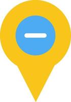 Location Map Navigation Pin minus  Flat Color Icon Vector icon banner Template