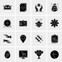 16 Universal Business Icons Vector Creative Icon Illustration to use in web and Mobile Related project