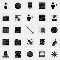 25 iconos de negocios universales vector ilustración de icono creativo para usar en proyectos relacionados con la web y dispositivos móviles