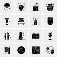 16 iconos de negocios universales vector ilustración de icono creativo para usar en proyectos relacionados con la web y dispositivos móviles