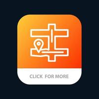 Map Navigation Pin Mobile App Button Android and IOS Line Version vector