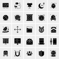 25 iconos de negocios universales vector ilustración de icono creativo para usar en proyectos relacionados con la web y dispositivos móviles