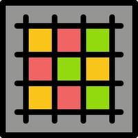 Grid Graph Drawing area software  Flat Color Icon Vector icon banner Template