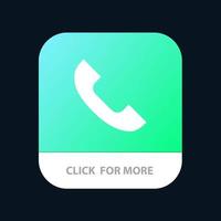 Call Phone Telephone Mobile Mobile App Button Android and IOS Glyph Version vector