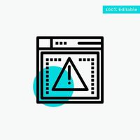 Computing Coding Error turquoise highlight circle point Vector icon