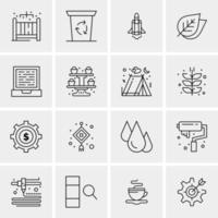 16 Universal Business Icons Vector Creative Icon Illustration to use in web and Mobile Related project