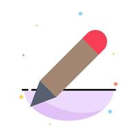 Pencil Study School Write Abstract Flat Color Icon Template vector