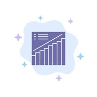 Chart Graph Analytics Presentation Sales Blue Icon on Abstract Cloud Background vector