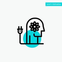 Boosting Ability Boosting Knowledge Mind turquoise highlight circle point Vector icon