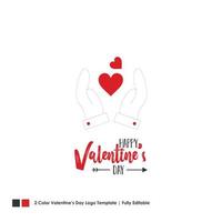 Happy Valentines Day Card Vector Lettering Background