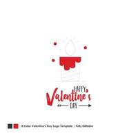 Happy Valentines Day Card Vector Lettering Background