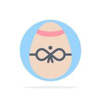 Gift Bird Decoration Easter Egg Abstract Circle Background Flat color Icon vector