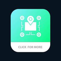 Location Map Chip Area Pointer  Mobile App Button Android and IOS Glyph Version vector