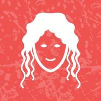 Hair Curly Vector Icon