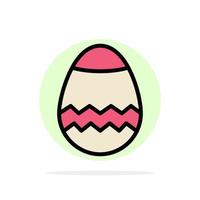 Easter Egg Spring Abstract Circle Background Flat color Icon vector