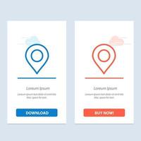 Map Location Pin World  Blue and Red Download and Buy Now web Widget Card Template vector