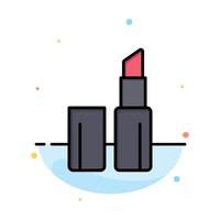 Lipstick Makeup Abstract Flat Color Icon Template vector