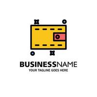 Wallet Money Cash Business Logo Template Flat Color vector