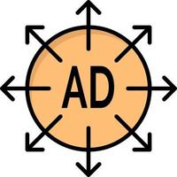 Advertising Submission Advertising Submission Ad  Flat Color Icon Vector icon banner Template
