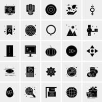 25 iconos de negocios universales vector ilustración de icono creativo para usar en proyectos relacionados con la web y dispositivos móviles