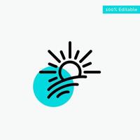 Brightness Light Sun Spring turquoise highlight circle point Vector icon