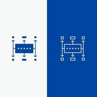 Workflow Workflow Planning Business Modern Planning Line and Glyph Solid icon Blue banner Line and Glyph Solid icon Blue banner vector
