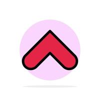 Arrow Arrows Up Sign Abstract Circle Background Flat color Icon vector