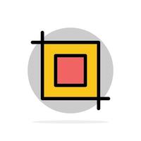 Crop Tool Transform Abstract Circle Background Flat color Icon vector