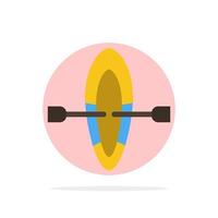 Boat Summer Beach Abstract Circle Background Flat color Icon vector