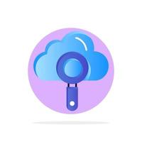 Cloud Computing Search Find Abstract Circle Background Flat color Icon vector