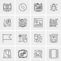 16 Universal Business Icons Vector Creative Icon Illustration to use in web and Mobile Related project