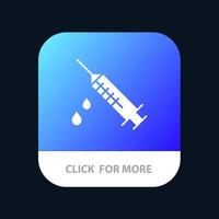 Dope Injection Medical Drug Mobile App Button Android and IOS Glyph Version vector