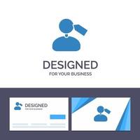 Creative Business Card and Logo template Tag Mark Mane Work Vector Illustration